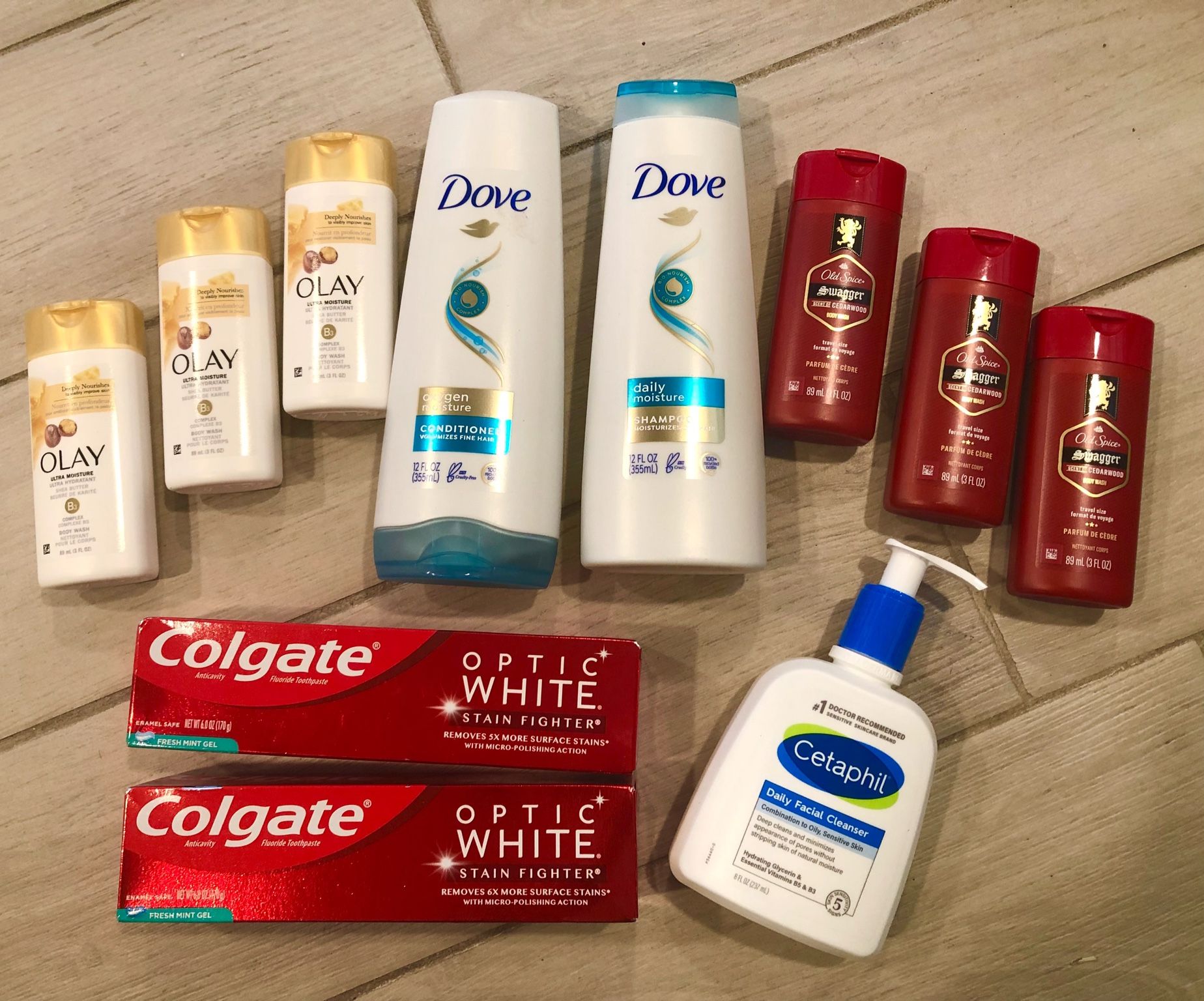 Dove, Olay, Cetaphil, Old Spice & Colgate Personal Care Bundle