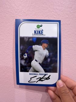 Signed autograph by kike Hernandez
