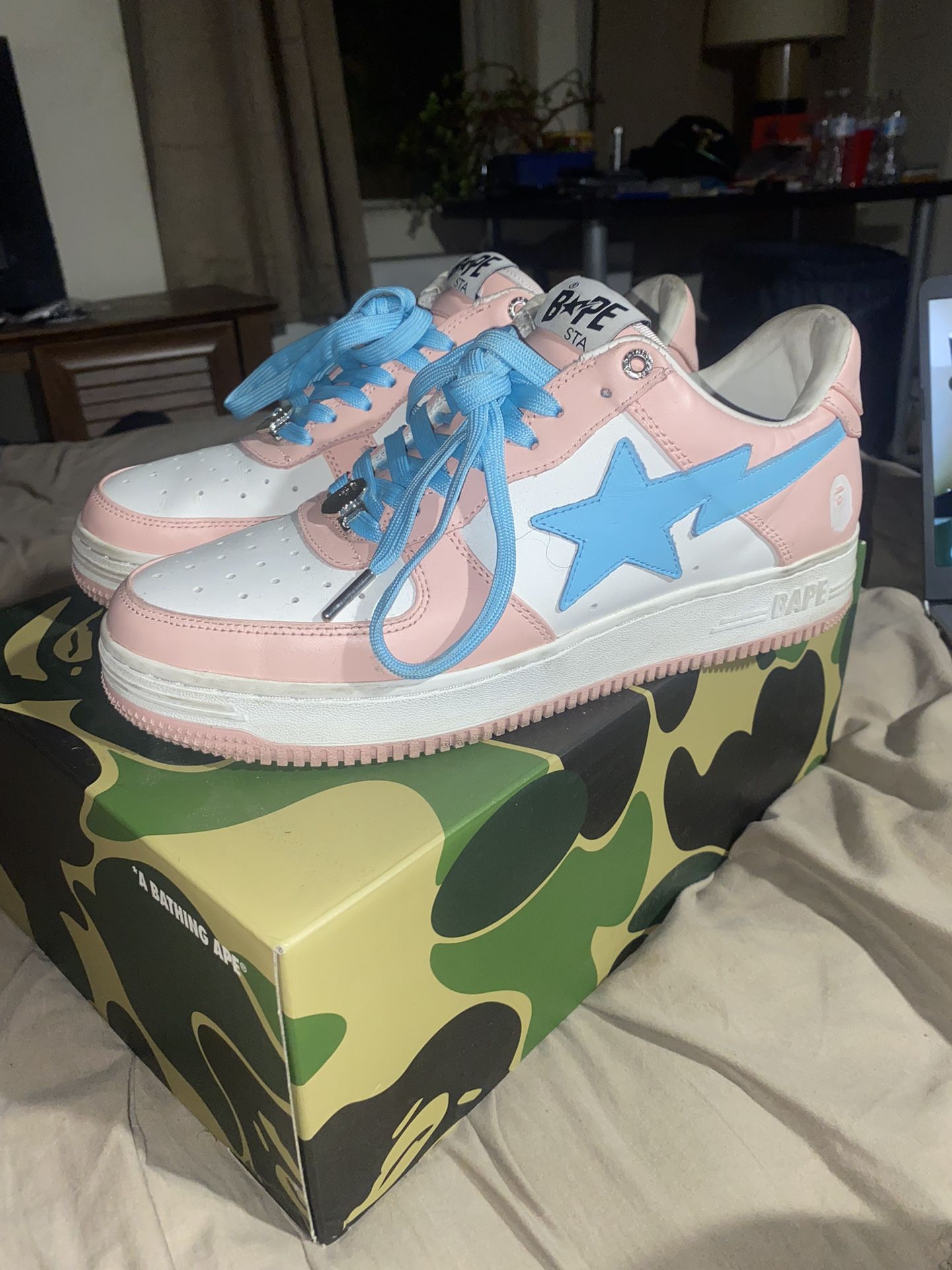 Bape Sta Pastel Pink Blue Size 10