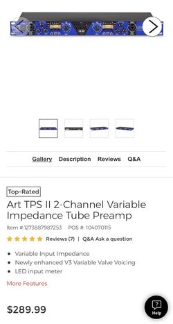 Art TPS I 2-Channel Variable Impedance Tube Preamp