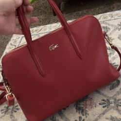 Red Lacoste Purse 