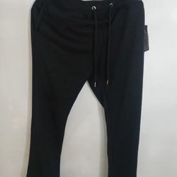 Black Stacked Fit Sweatpants MEN SZ MEDIUM