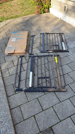 Two Carlson Extra Tall Walk Through Pet Gate with Small Pet Door, for Openings 29"-39" 