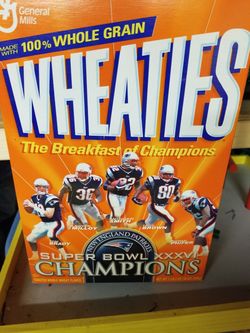 Patriots Super Bowl 36 wheaties box