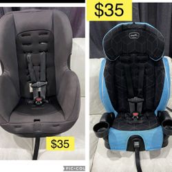 Kids booster car seat $35 Each / Sillas carro niños $35 Cada Una