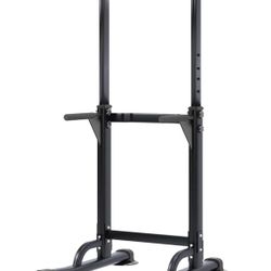 Pull Up and Dip Station For Home. Height Adjustable Strength training Equipment