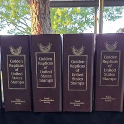 Golden Replicas of United States stamps 22kt gold