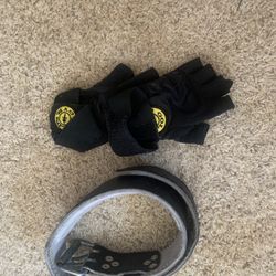 Gym Gloves And Belt