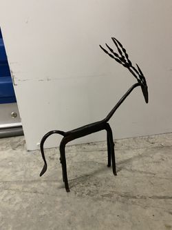 Handcrafted Wrought Iron Small Gazelle. Modern Decoration Décor