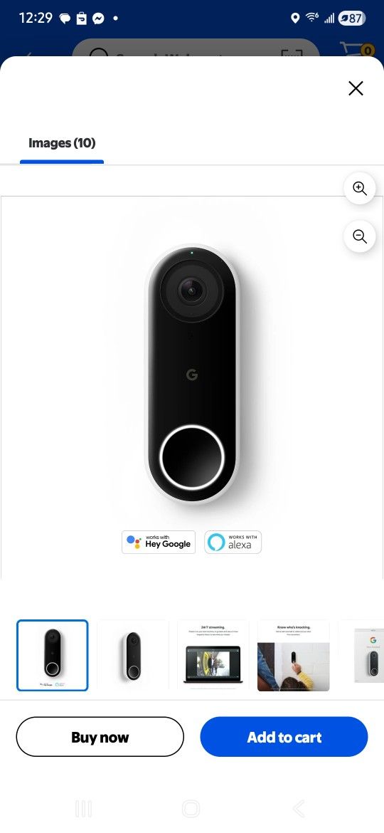 Google Nest Guardian Wired Video Doorbell, NEW NEVER OPENED