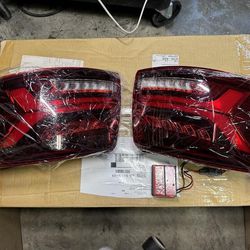 11-14 VW Jetta MK6 3D LED Tube [Sequential Signal] Tail Lights - Red Clear Luz Trasera Roja Transparente 
