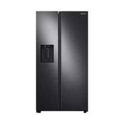 Samsung 36 in. 27.4 cu. ft. Standard Depth Side by Side Refrigerator in Fingerprint-Resistant Black Stainless Steel $750