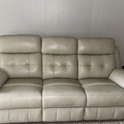 Beige Recliner couch 