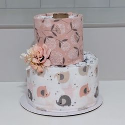 Diaper Cake Base With Blankets, 2-tier, Size 2 Millie Moon Diapers