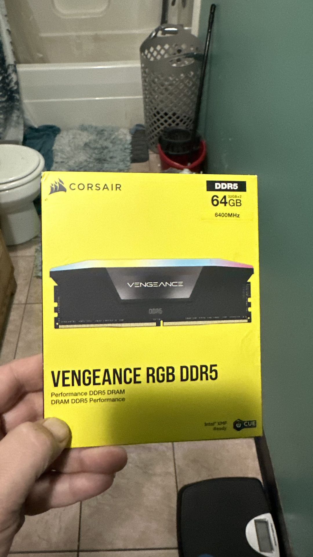 VENGEANCE® RGB 64GB (2x32GB) DDR5 DRAM 6400MT