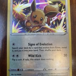 Pokemon Eevee SWSH118 Black Star Promo Cosmo Holo Bleed 2021 NM