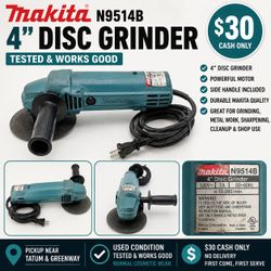 Makita N9514B 4" Disc Grinder – Tested & Works Good