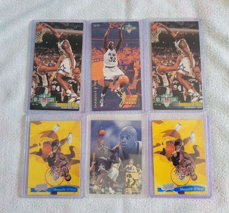 Shaquille O'neal 6 Card Lot (Numbered, Jam Session & Dupes)