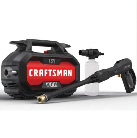 CRAFTSMAN 1700-PSI 1.2-GPM Cold Water
Electric Pressure washer with 3 Spray Tips PRICE FIRM
$80