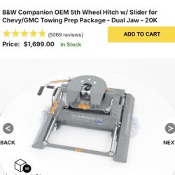 B&W Companion OEM 5th Wheel Hitch w/ Slider – RAM Prep – Used Twice