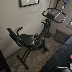 Exercise Bike With Bicep Curl/Stretch Workout Handles