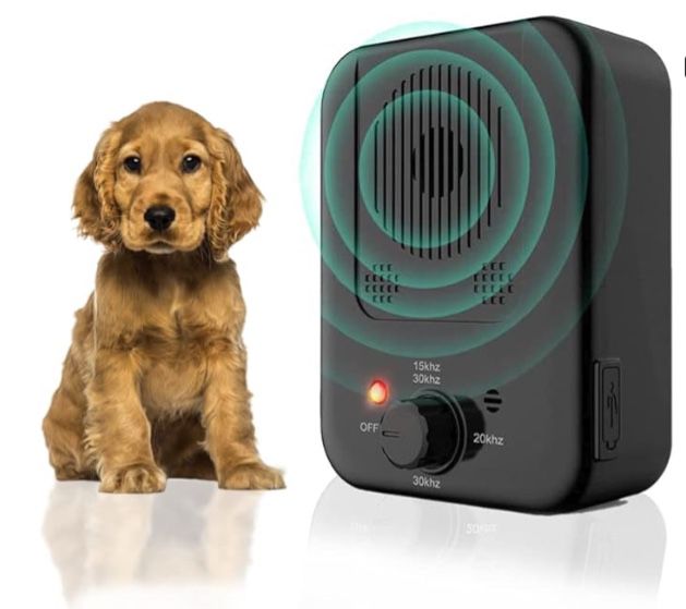 3-Level Ultrasonic Dog Bark Deterrent Device | Rechargeable Anti Barking Device for Dogs | 32Ft Dog Bark Silencer | 