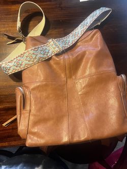 New leather backpack purse