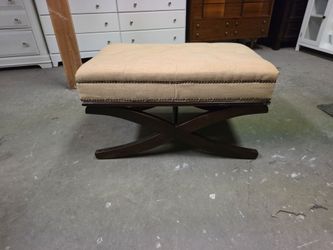 Tufted Fabric Ottoman / Footstool Bench