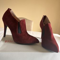 Velvet Burgundy Heels