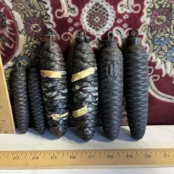 3 Sets Cast Iron Clock Weights