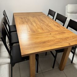 Dining table and chairs