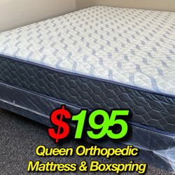 Queen Size Supreme Orthopedic Mattress And Boxspring 