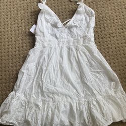 NWT Teen Girl White Summer Dress Size S 