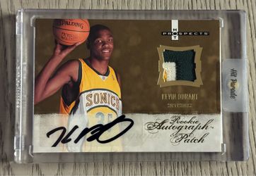 Kevin Durant 2007 Fleer Hot Prospects #123 Rookie RC Patch Auto 78/399
