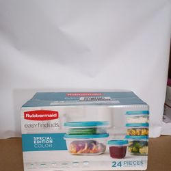Food Storage Container Set, Rubbermaid Easy Find Lids 24-Piece  in a "Special Edition Color