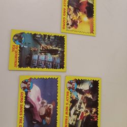 FOUR 1984 GREMLINS SERIES CARDS-JUST $8 OR $2 EACH!  OBO.