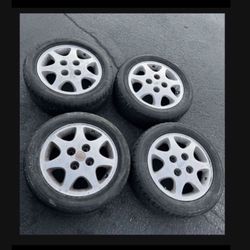 4 — 195/55r15  4x4.5 4x114.3 Stock Nissan Sentra Honda Accord Versa Lancer  Enkei Wheels Rims Tires!!!!