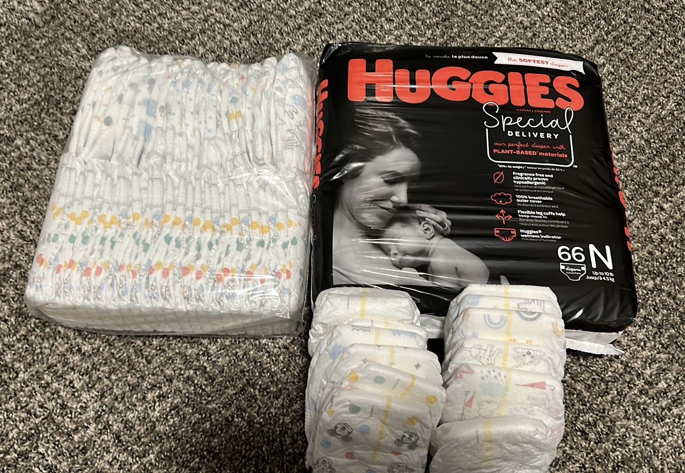 (Pending: Pick Up) Huggies Special Delivery Hypoallergenic Baby Diapers, Size Newborn