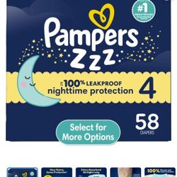 Pampers overnights Size 4 $22