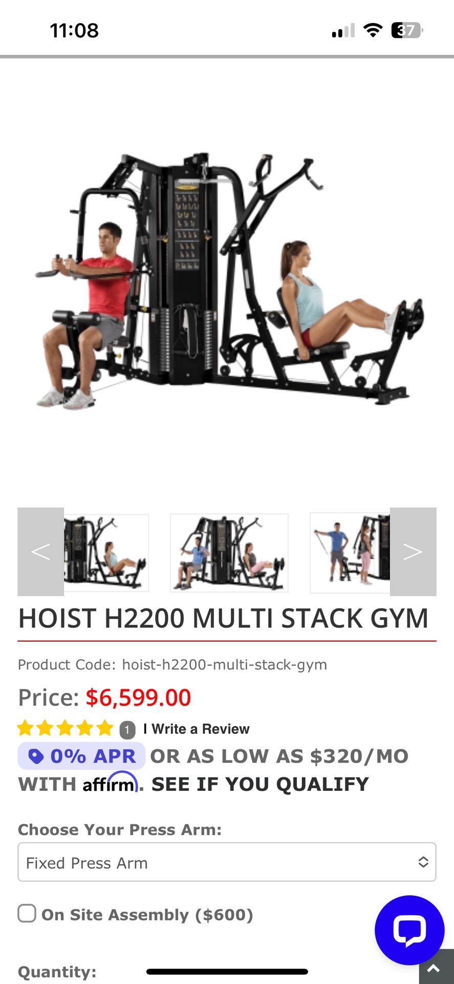 Hoist h2200 Gym. Workout Home Double Stack