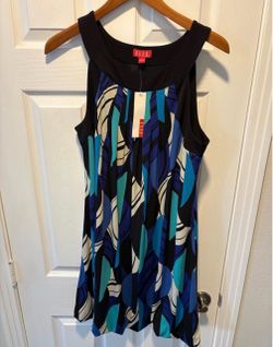 Brand New ELLE Sliced Geo Sleeveless Dress Size Large