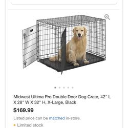42” Double-Door Dog Kennel - $60 Each (2 AVAILABLE)
