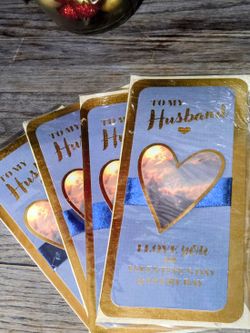 Valentines Cards "To My Husband" Set of 4
