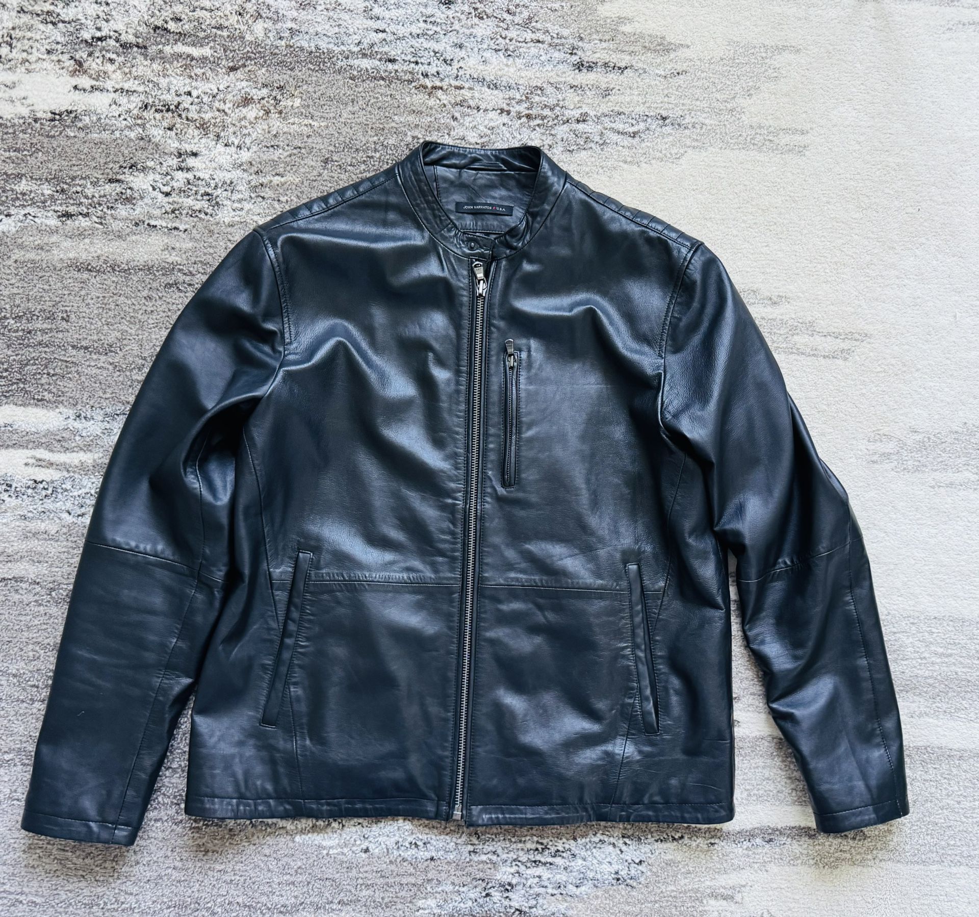 Mint Leather XL Men  Black Jacket John Varvatos Fall 2018