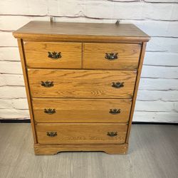Vintage Wood Dresser Tallboy