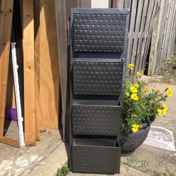 Hammered Metal Magazine File Rack