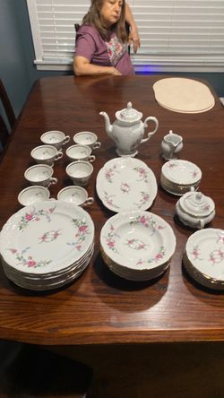 Vintage Porcelain Floral Dinnerware Set