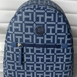 Tommy Hilfiger 69J6780 Unisex Blue Monogram Backpack MSRP: $ 108.00