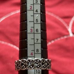 Fashion Silver Ring Size 4.5 Chunky