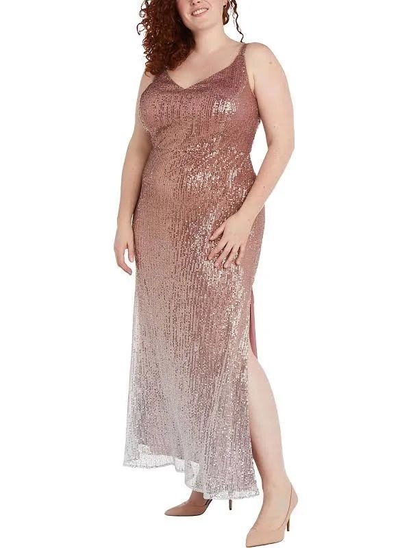 Sequined Maxi Evening Dress